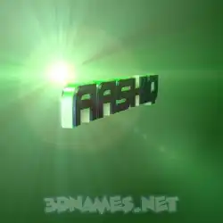 aashiq in Green Light style - 3D name wallpaper
