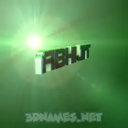 abhijit in Green Light style - 3D name wallpaper