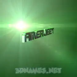 amerjeet in Green Light style - 3D name wallpaper