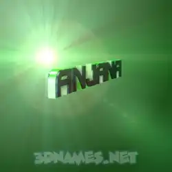 anjana in Green Light style - 3D name wallpaper