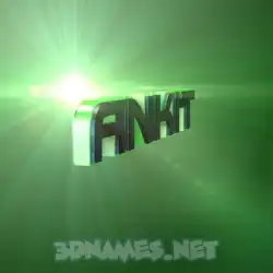 ankit in Green Light style - 3D name wallpaper