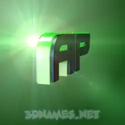 ap in Green Light style - 3D name wallpaper