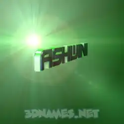 ashwini in Green Light style - 3D name wallpaper