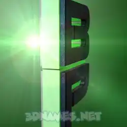 b p in Green Light style - 3D name wallpaper
