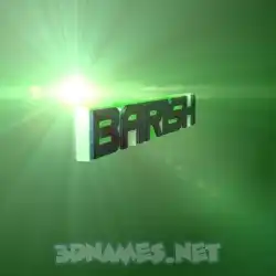 barish in Green Light style - 3D name wallpaper
