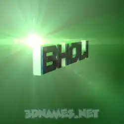 bholi in Green Light style - 3D name wallpaper