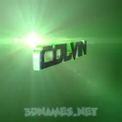 colvin in Green Light style - 3D name wallpaper