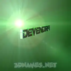 devendra in Green Light style - 3D name wallpaper