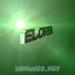 elorm in Green Light style - 3D name wallpaper