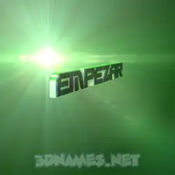 empezar in Green Light style - 3D name wallpaper