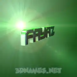 fayaz in Green Light style - 3D name wallpaper