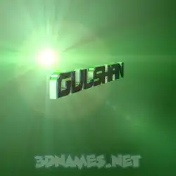 gulshan in Green Light style - 3D name wallpaper