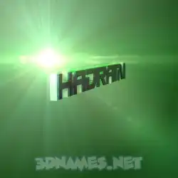 hadrami in Green Light style - 3D name wallpaper