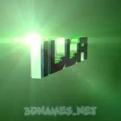 illa in Green Light style - 3D name wallpaper