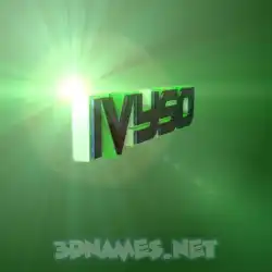 ivyso in Green Light style - 3D name wallpaper