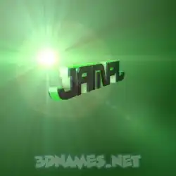 jampl in Green Light style - 3D name wallpaper