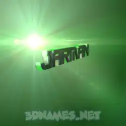 jarman in Green Light style - 3D name wallpaper