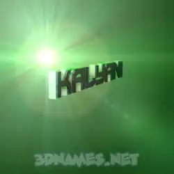 kalyani in Green Light style - 3D name wallpaper