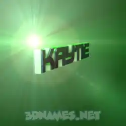 kaytie in Green Light style - 3D name wallpaper