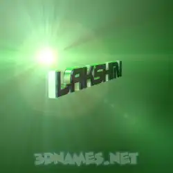 lakshmi in Green Light style - 3D name wallpaper