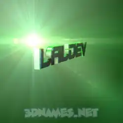 laldev in Green Light style - 3D name wallpaper