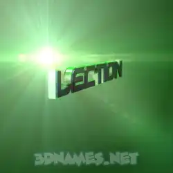 lection in Green Light style - 3D name wallpaper
