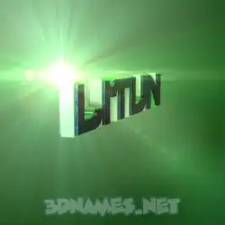 litun in Green Light style - 3D name wallpaper