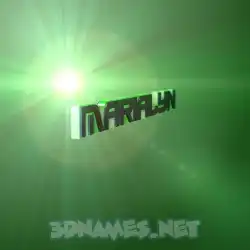 marialyn in Green Light style - 3D name wallpaper