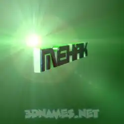 mehak in Green Light style - 3D name wallpaper