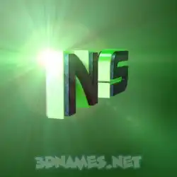 n s in Green Light style - 3D name wallpaper