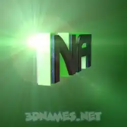 na in Green Light style - 3D name wallpaper