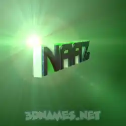 naaz in Green Light style - 3D name wallpaper