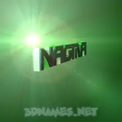 nagma in Green Light style - 3D name wallpaper