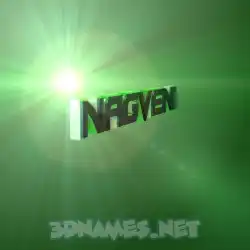 nagveni in Green Light style - 3D name wallpaper