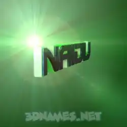 naidu in Green Light style - 3D name wallpaper