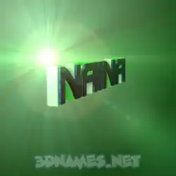 naina in Green Light style - 3D name wallpaper