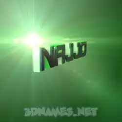 najjo in Green Light style - 3D name wallpaper