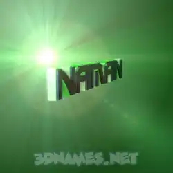 naman in Green Light style - 3D name wallpaper