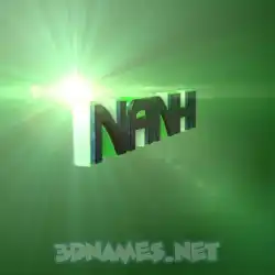 nanhi in Green Light style - 3D name wallpaper
