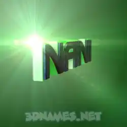 nani in Green Light style - 3D name wallpaper