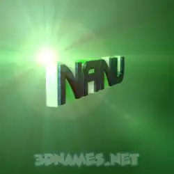 nanu in Green Light style - 3D name wallpaper
