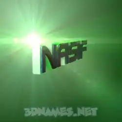 nasif in Green Light style - 3D name wallpaper