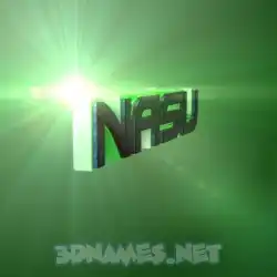 nasu in Green Light style - 3D name wallpaper