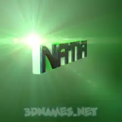 natia in Green Light style - 3D name wallpaper