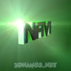 navi in Green Light style - 3D name wallpaper