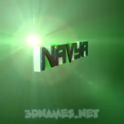 navya in Green Light style - 3D name wallpaper