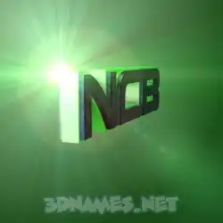 ncb in Green Light style - 3D name wallpaper