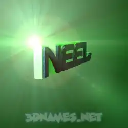 neel in Green Light style - 3D name wallpaper