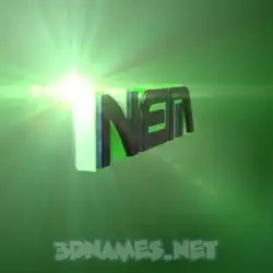 nem in Green Light style - 3D name wallpaper