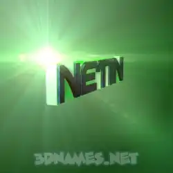 netin in Green Light style - 3D name wallpaper